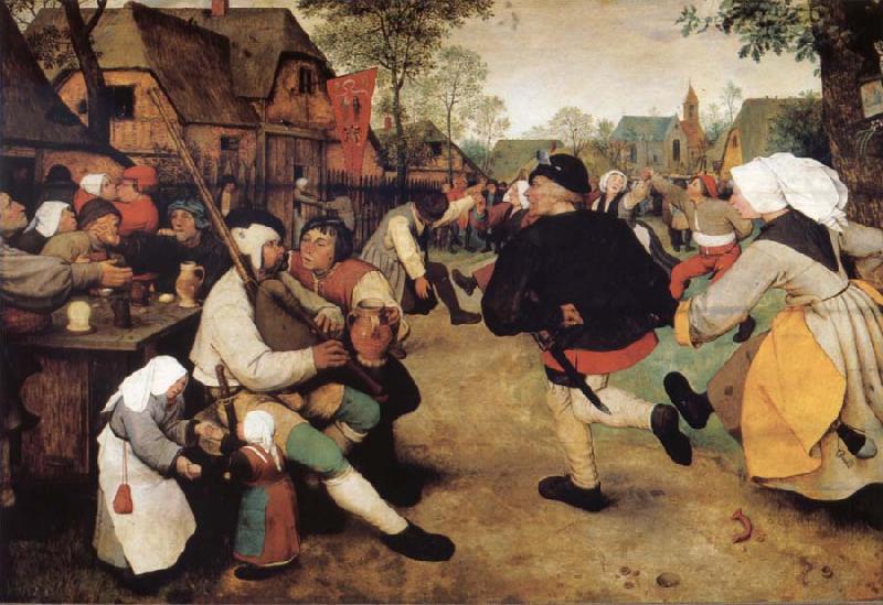 BRUEGEL, Pieter the Elder Peasant dance Germany oil painting art